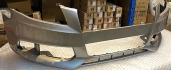 AUDI A4 2008-2012 NEW FRONT BUMPER PAINTED - ICE/EIS SILVER (LX7W)