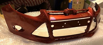 FORD FOCUS 2011-2015 - FRONT BUMPER NEW - PAINTED IN RED CANDY